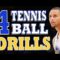 Improve Your Ball Handling | 4 Stationary Tennis Ball Drills | Pro Training Basketball