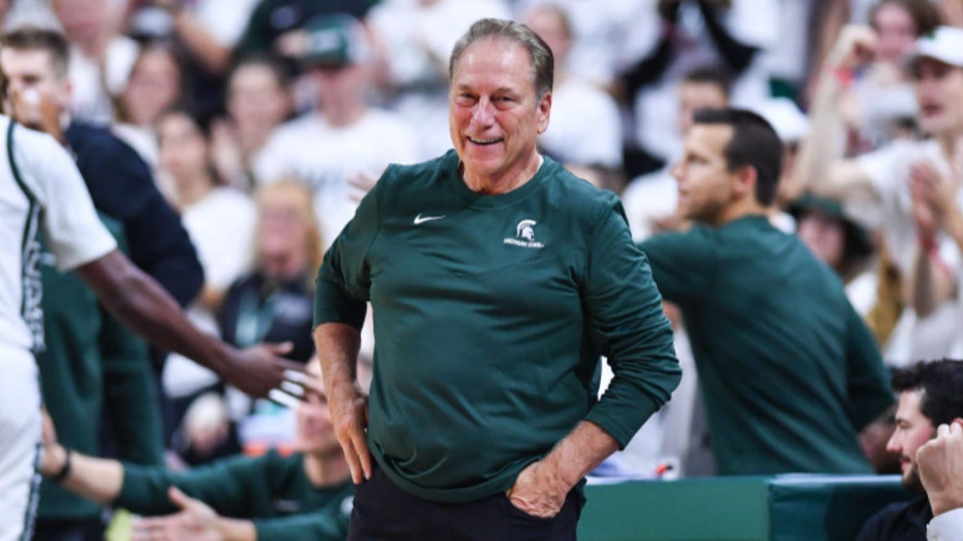 LOOK: Michigan State's Tom Izzo gets emotional as his son, Steven Izzo, sinks free throws in exhibition game